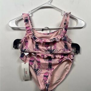 NWT Girls XL Vineyard Vines Lobster Bikini Swimsuit Pink Summer Beach